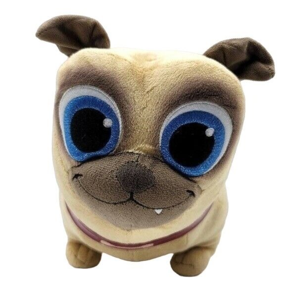 2/$15 Disney Junior Puppy Dog Pals Rolly Plush Brown 13" Stuffed Animal Pug Dog - Picture 2 of 10
